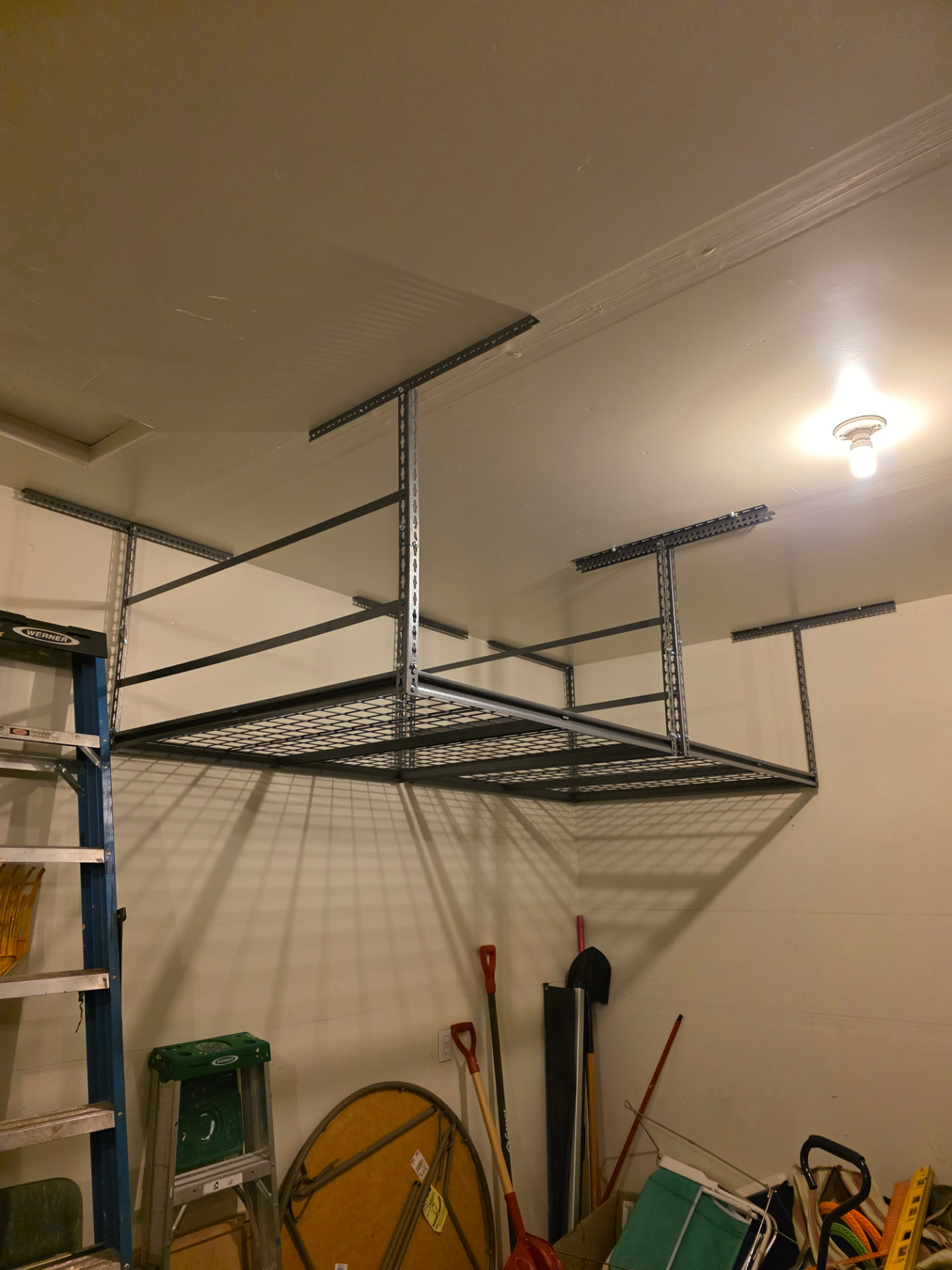 Garage overhead storage rack in Tahoe Vista