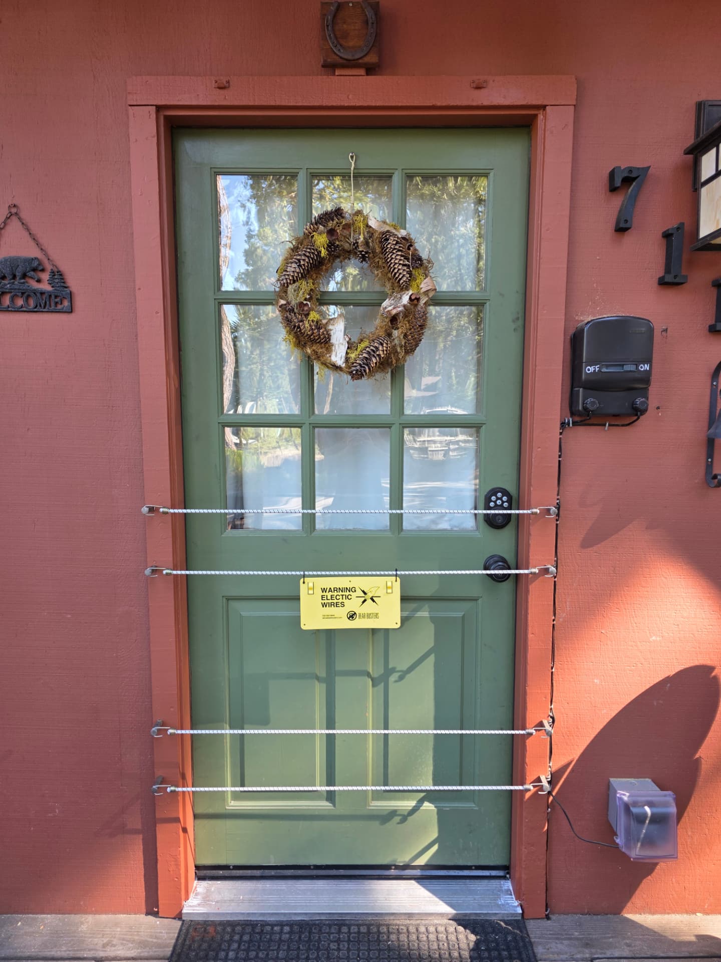 Bear break-in front door casing in Tahoma, CA